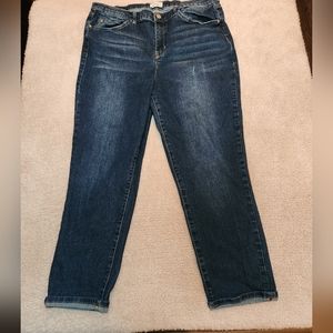 NICOLE MILLER HIGH RISE SKINNY CROP SIZE 16